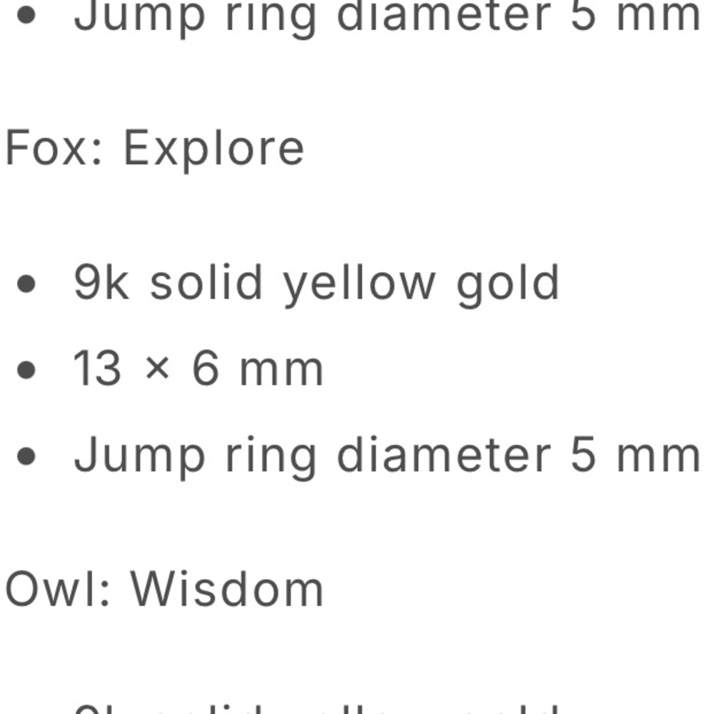 local eclectic 9k solid gold fox charm - Picture 6 of 6